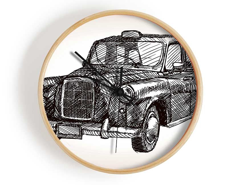 Iconic Black Cab Clock - Wallart-Direct UK