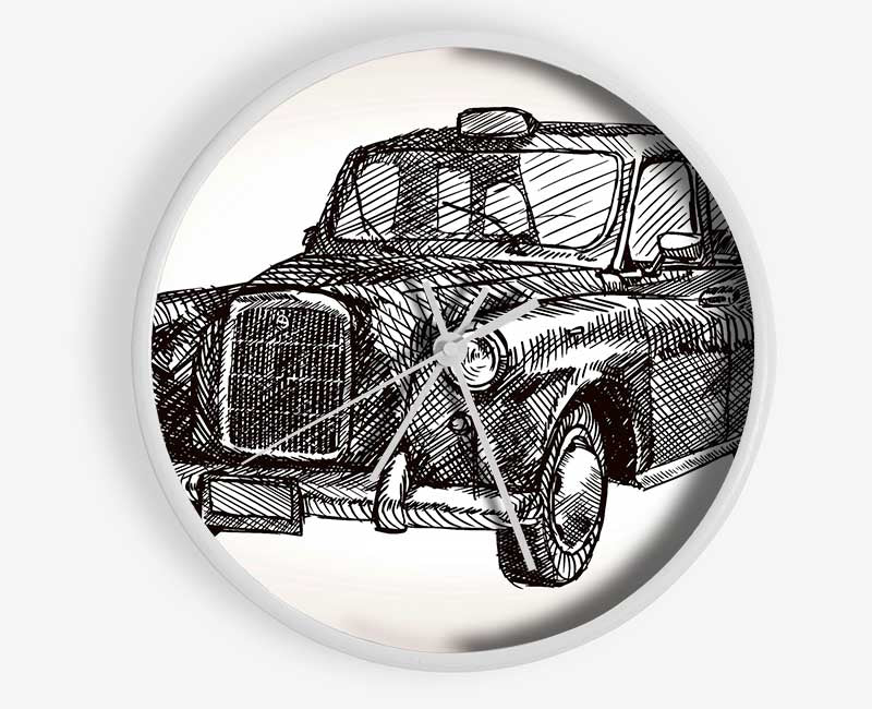 Iconic Black Cab Clock - Wallart-Direct UK