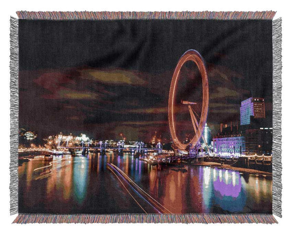 The London Eye Night Woven Blanket