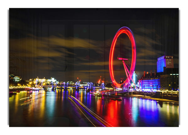 Das London Eye bei Nacht