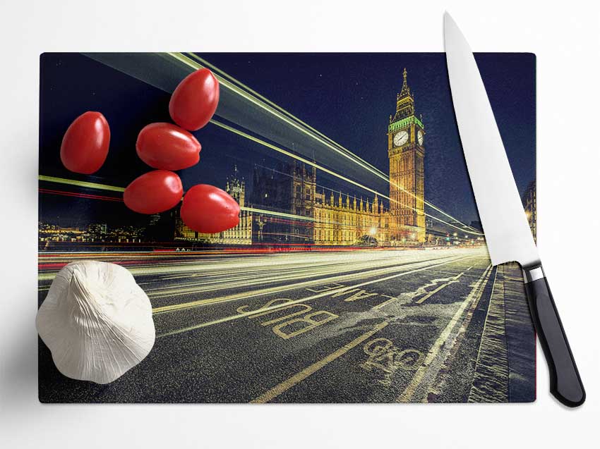 Big Ben Speed Of Light 4 Glass Chopping Board