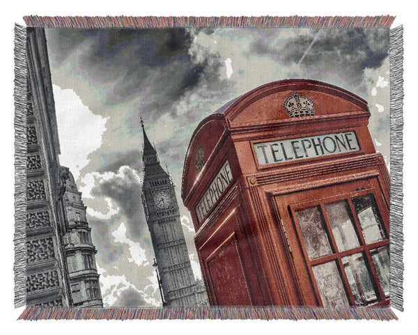 Iconic Big Ben Phone Woven Blanket