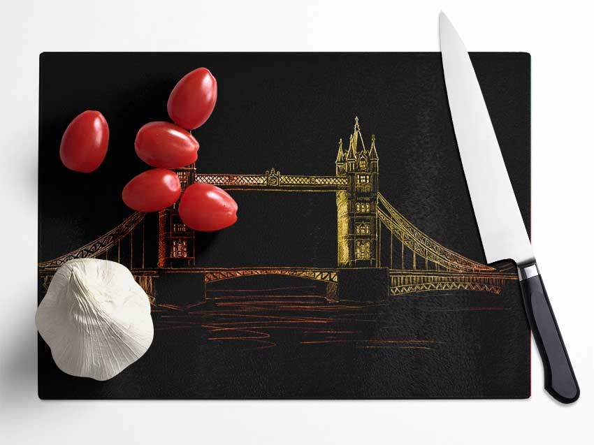 Tower Bridge Glow Glass Chopping Board