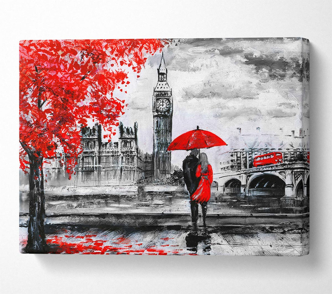 Picture of Romantic Big Ben Walk Canvas Print Wall Art