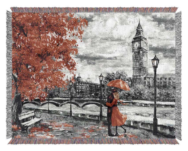 Honeymoon Couple Big Ben Woven Blanket