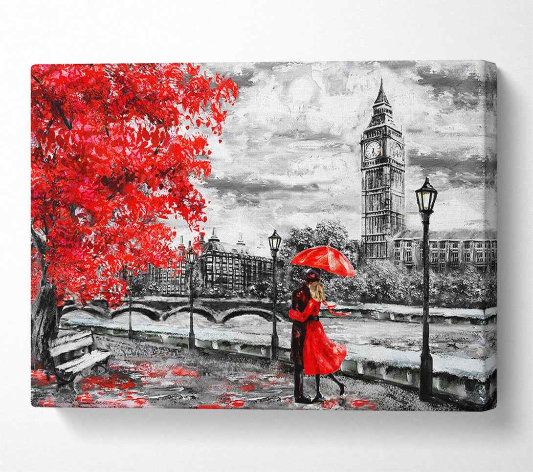 Picture of Honeymoon Couple Big Ben Canvas Print Wall Art