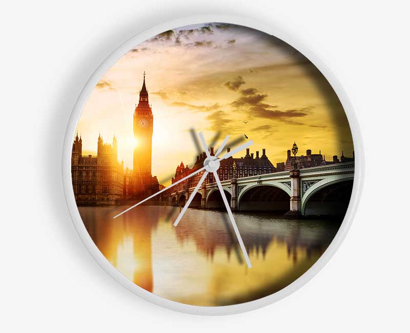 Sunset Through Big Ben Clock - Wallart-Direct UK