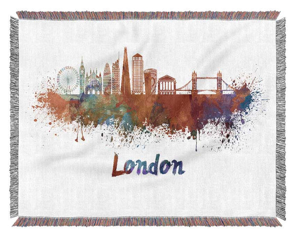 Rainbow London Splash 2 Woven Blanket