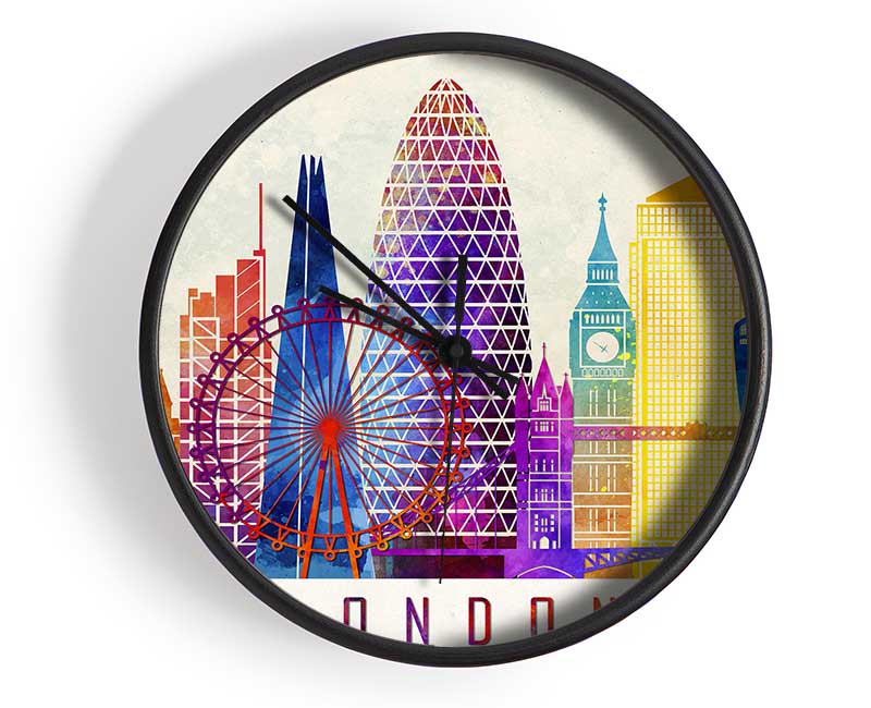 Rainbow City 2 Clock - Wallart-Direct UK