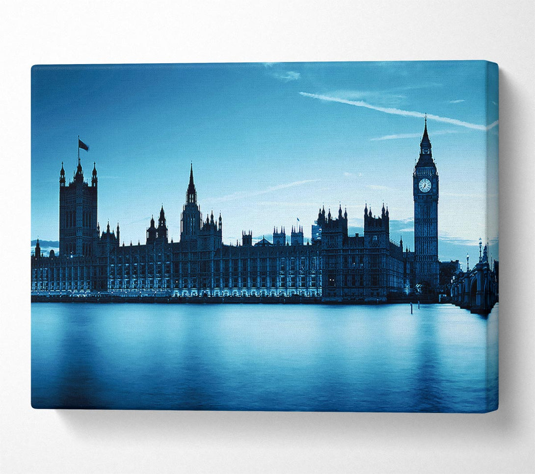 Picture of Houses Of Parliament Blues Canvas Print Wall Art