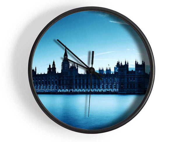 Houses Of Parliament Blues Clock - Wallart-Direct UK