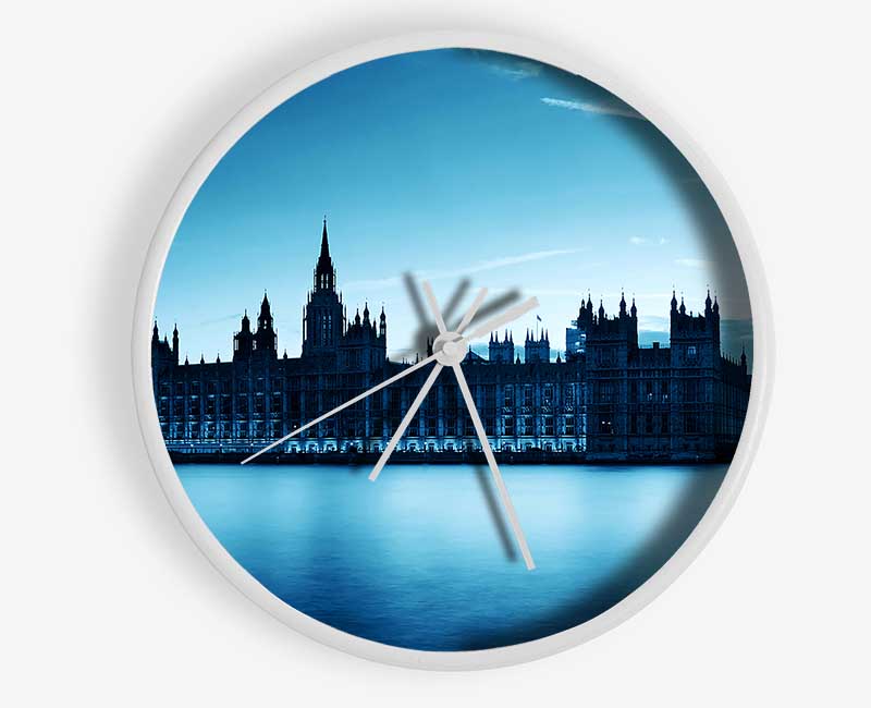 Houses Of Parliament Blues Clock - Wallart-Direct UK