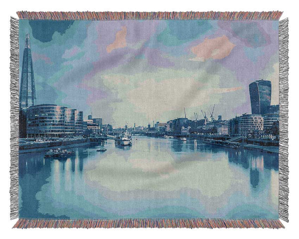 Over The Iconic Thames Woven Blanket