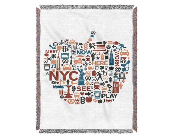 The Big Apple Sightseeing Woven Blanket