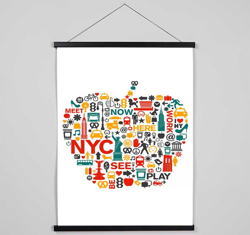 The Big Apple Sightseeing Hanging Poster - Wallart-Direct UK