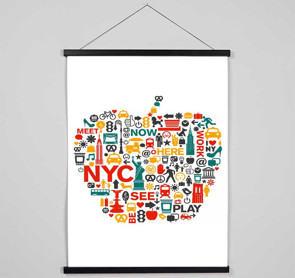 The Big Apple Sightseeing Hanging Poster - Wallart-Direct UK