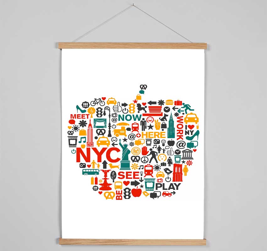 The Big Apple Sightseeing Hanging Poster - Wallart-Direct UK