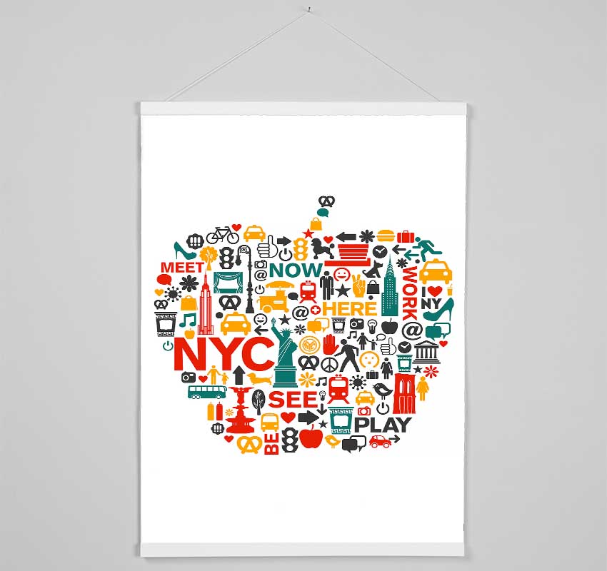 The Big Apple Sightseeing Hanging Poster - Wallart-Direct UK