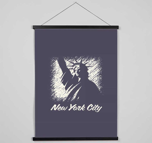 Statue of Liberty Outline Hanging Poster - Wallart-Direct UK