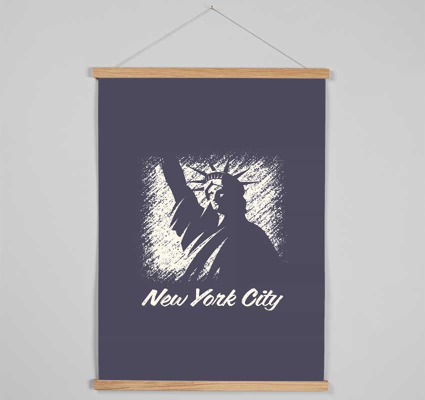 Statue of Liberty Outline Hanging Poster - Wallart-Direct UK