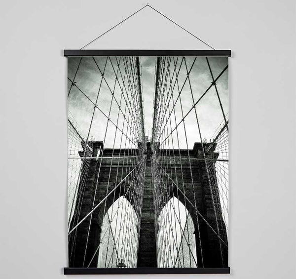 Brooklyn Bridge Arches Hanging Poster - Wallart-Direct UK