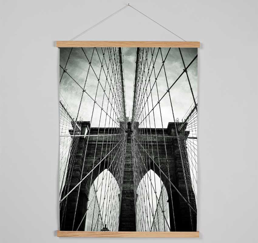 Brooklyn Bridge Arches Hanging Poster - Wallart-Direct UK