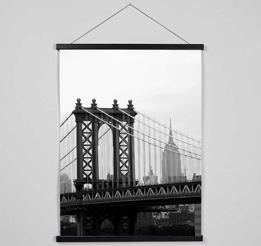 Empire State Through The Bridge Hanging Poster - Wallart-Direct UK