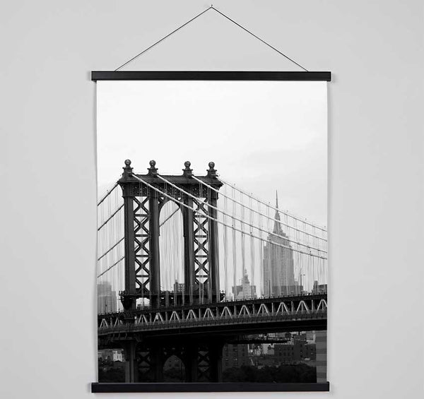 Empire State Through The Bridge Hanging Poster - Wallart-Direct UK