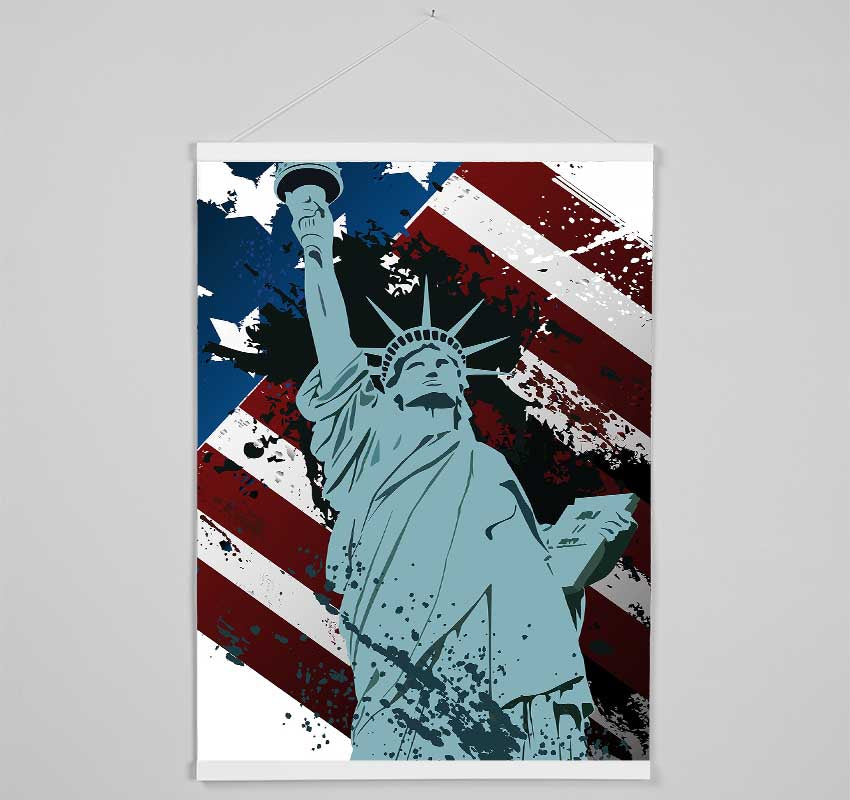 Retro Statue of Liberty Hanging Poster - Wallart-Direct UK