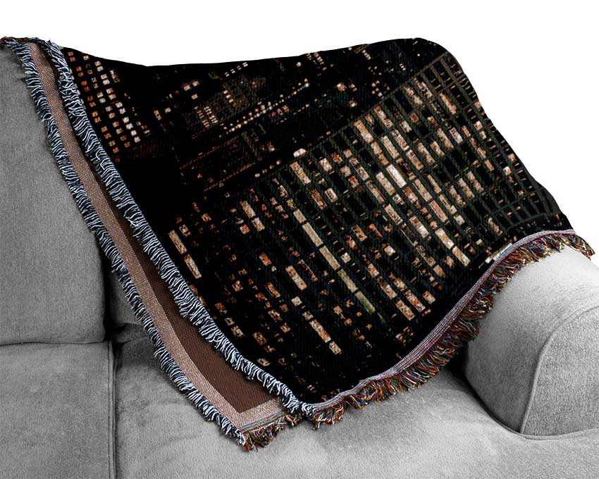 Empire State Building Light Up Woven Blanket