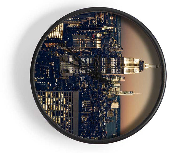 Empire State Building Light Up Clock - Wallart-Direct UK