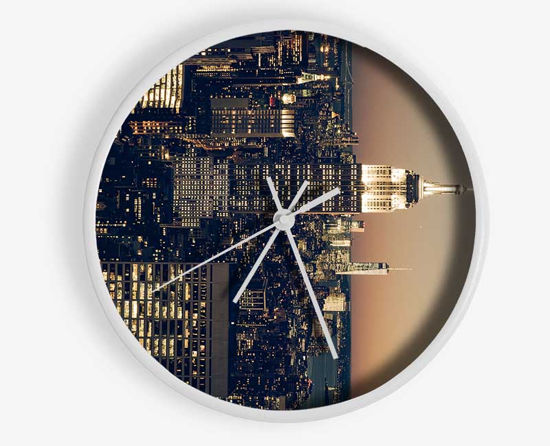 Empire State Building Light Up Clock - Wallart-Direct UK