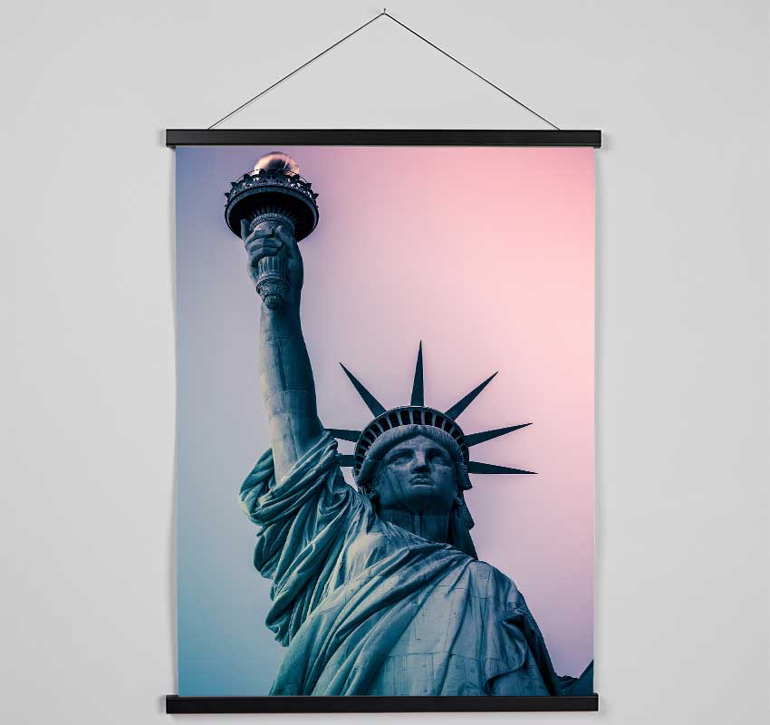 Skies Over The Statue of Liberty Hanging Poster - Wallart-Direct UK