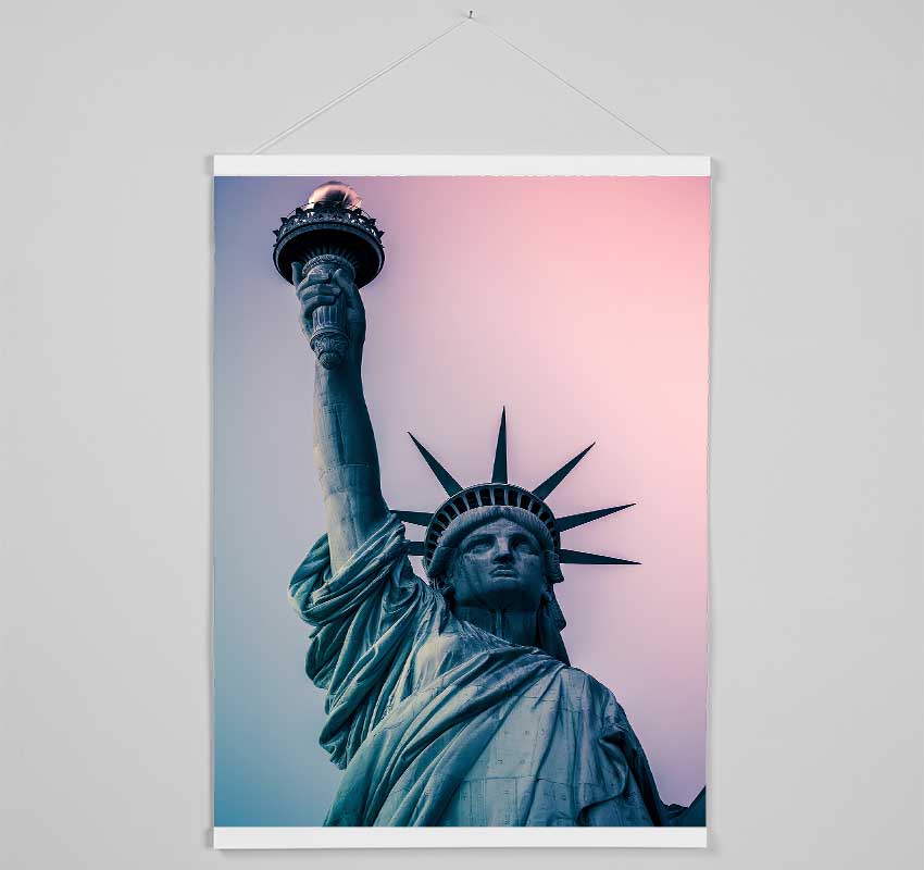 Skies Over The Statue of Liberty Hanging Poster - Wallart-Direct UK