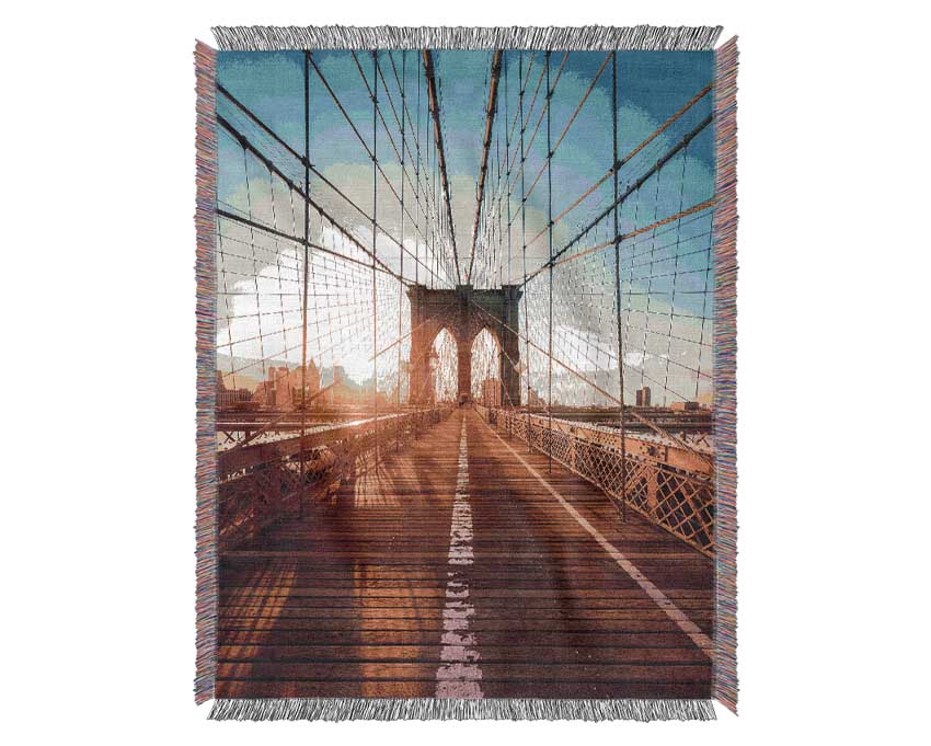 Brooklyn Bridge Sun Woven Blanket