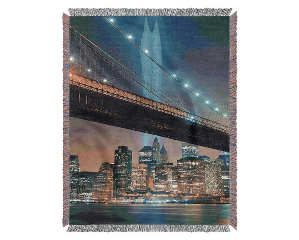 Twin Tower Remembrance Through The Bridge Woven Blanket