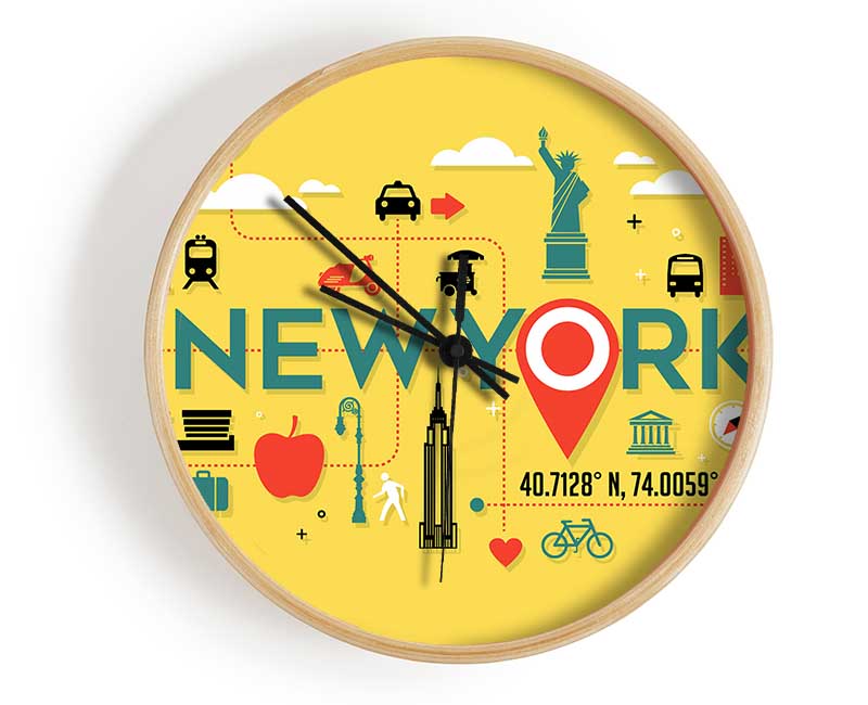 The Route In NYC Clock - Wallart-Direct UK