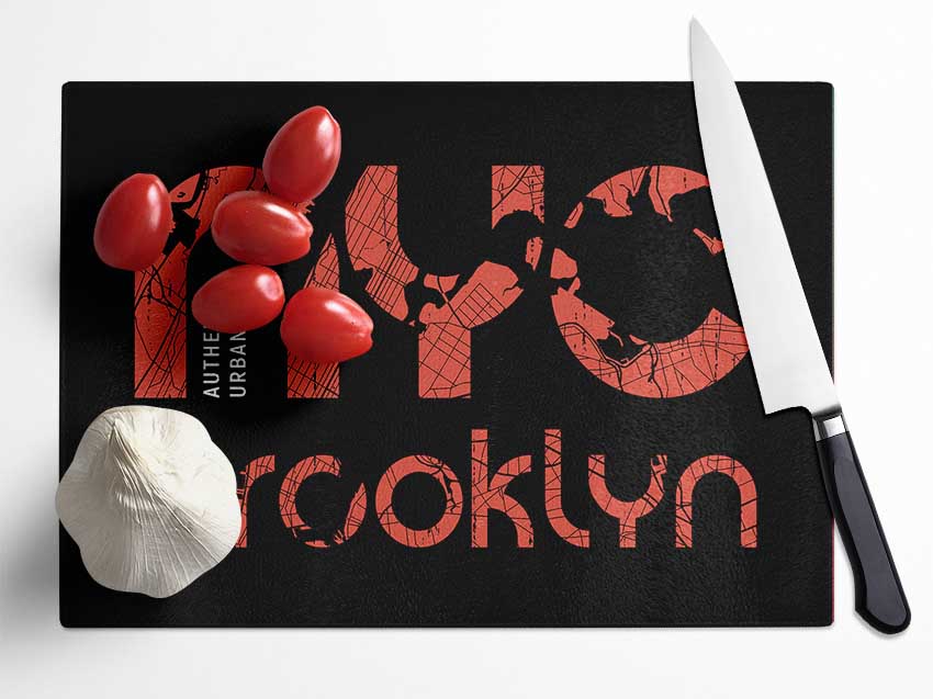 NYC Brooklyn Glass Chopping Board