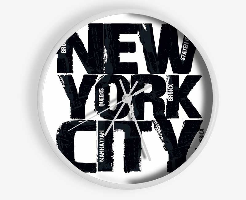 NYC Districts Clock - Wallart-Direct UK