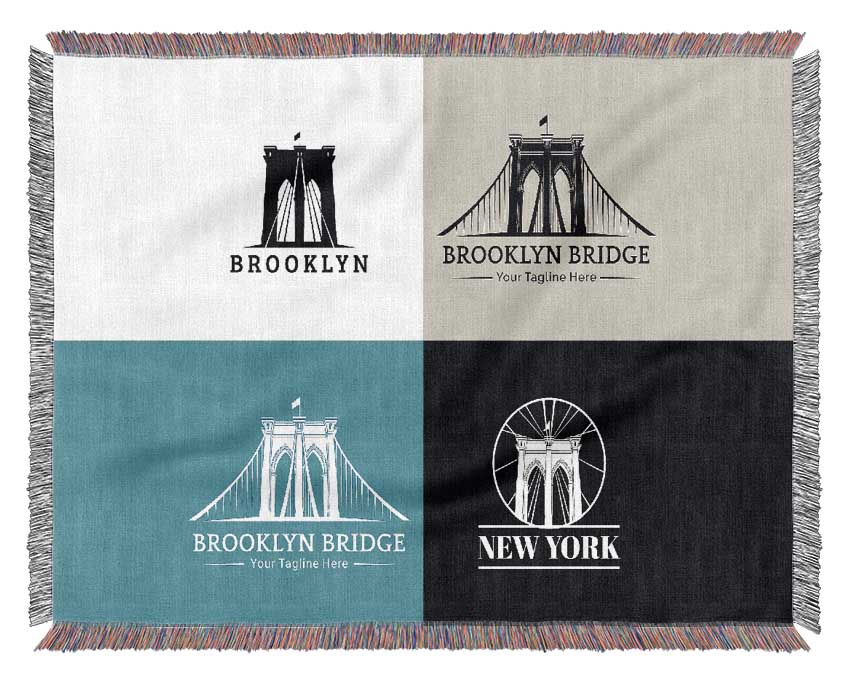 Brooklyn Bridge Design Woven Blanket