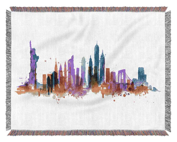 NYC Rainbow Woven Blanket