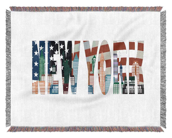 NYC Sign Woven Blanket