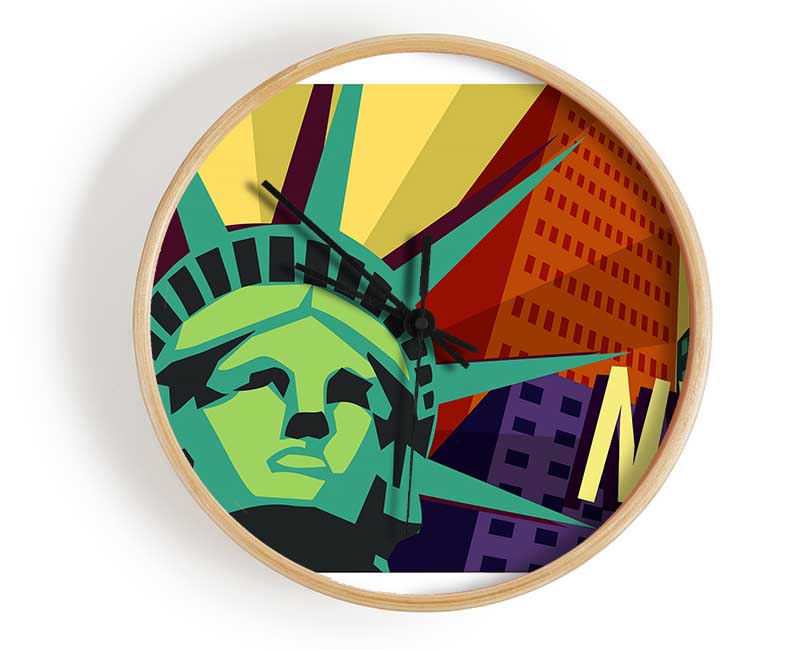 Funky Statue of Liberty Clock - Wallart-Direct UK