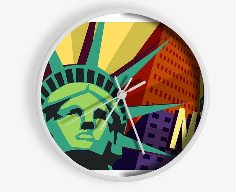 Funky Statue of Liberty Clock - Wallart-Direct UK