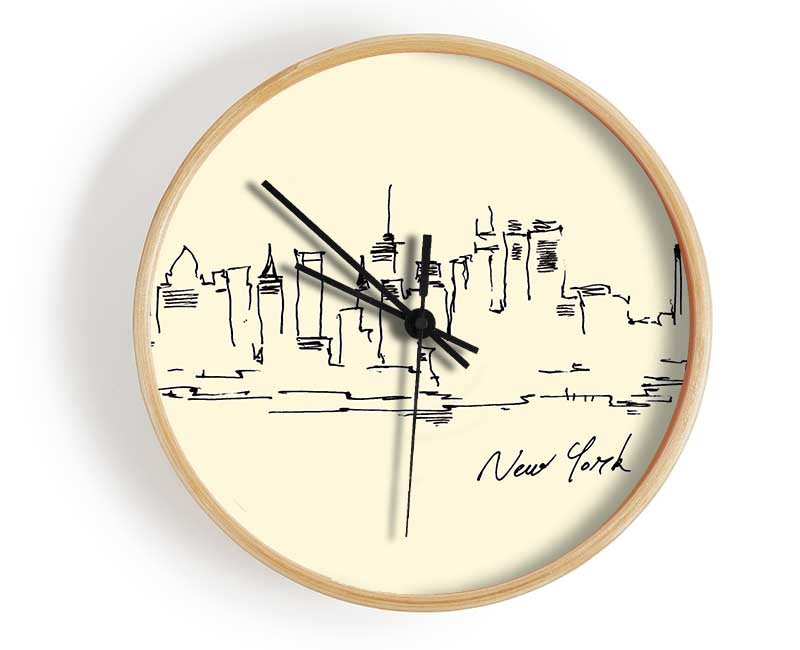 Outline Of The City 5 Clock - Wallart-Direct UK