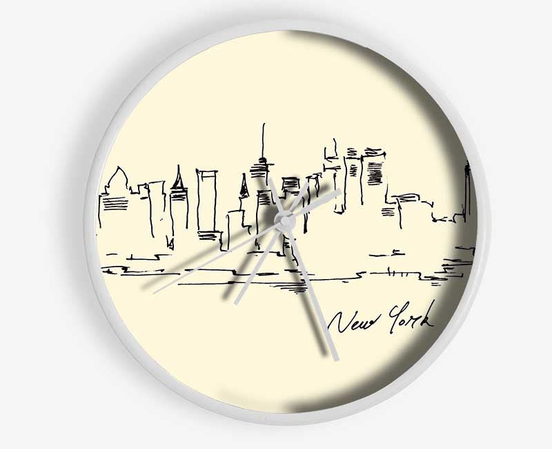 Outline Of The City 5 Clock - Wallart-Direct UK