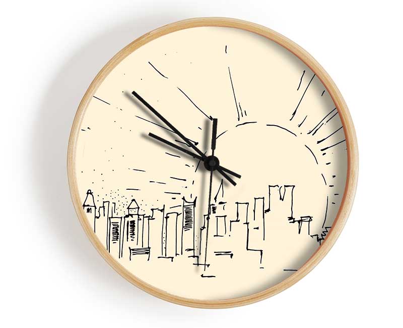 Outline Of The City 7 Clock - Wallart-Direct UK