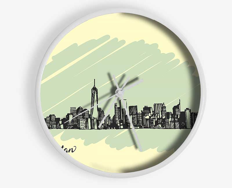 Outline Of The City 8 Clock - Wallart-Direct UK