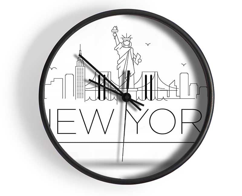 Outline Of The City 1 Clock - Wallart-Direct UK