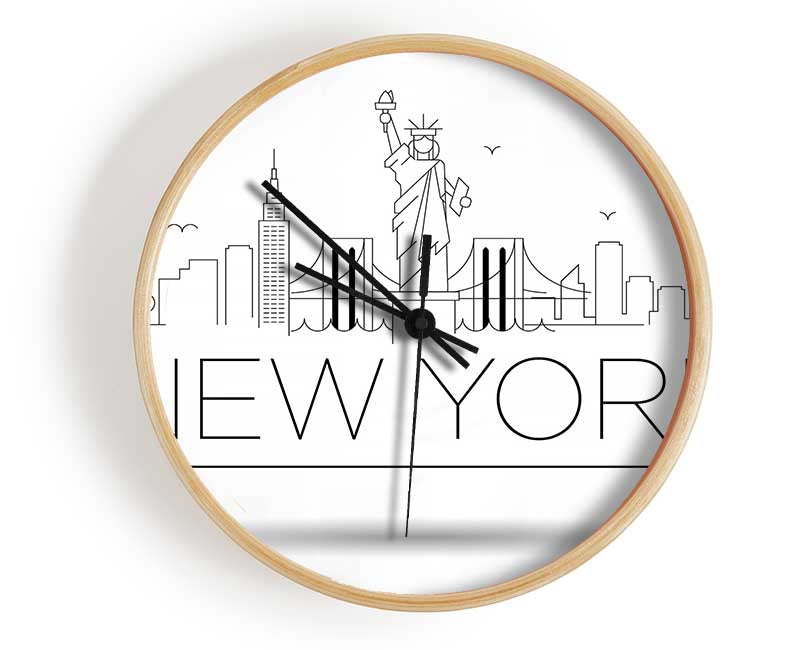 Outline Of The City 1 Clock - Wallart-Direct UK